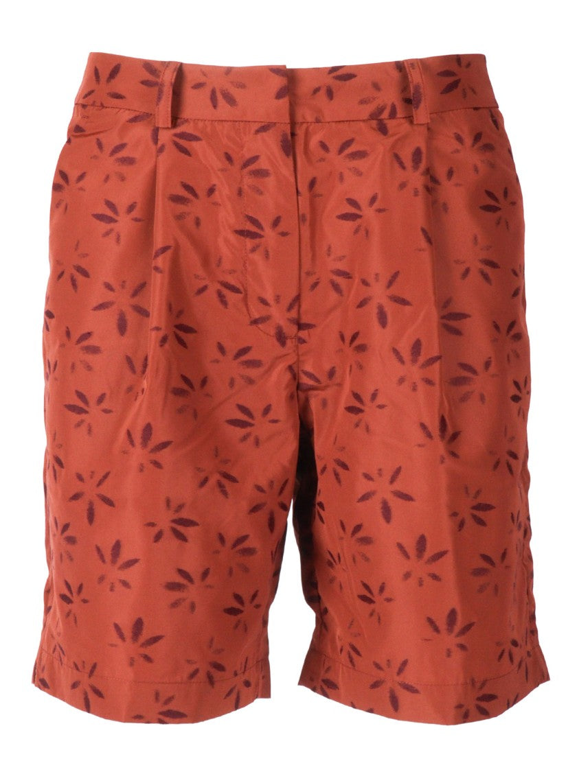 K-Way Jacquard Tailored Floral Motif Shorts