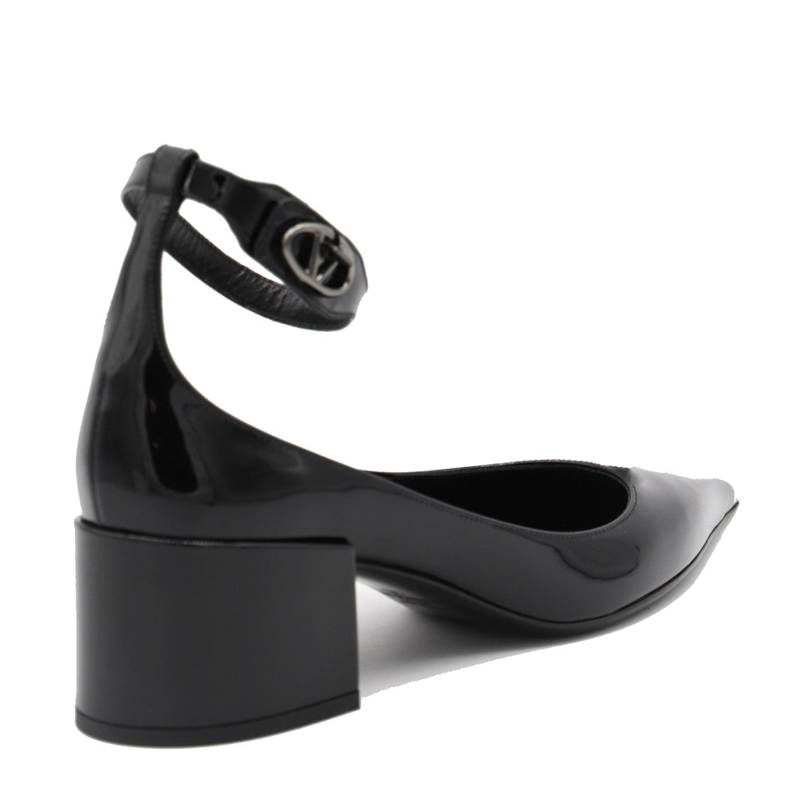 Valentino Garavani Black Leather Pointed Toe Pumps