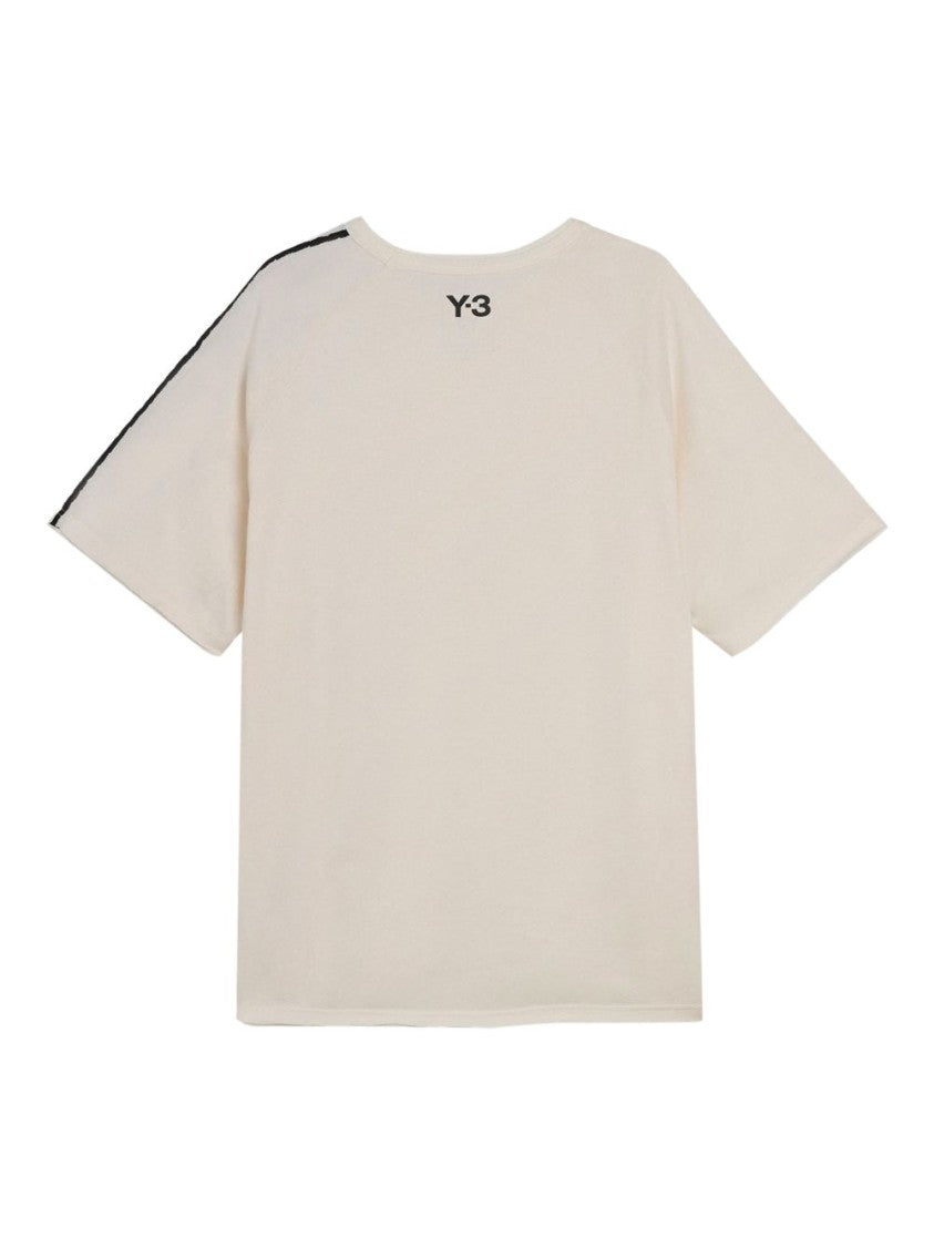 Y-3 Loose-Fit Cotton T-Shirt With Parallel Stripe Detail