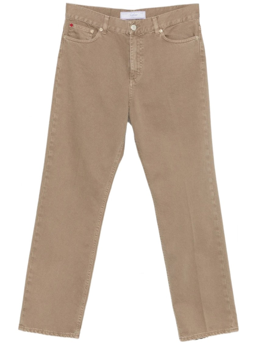Seafarer Brown Moby Five-Pocket Straight-Leg Pants