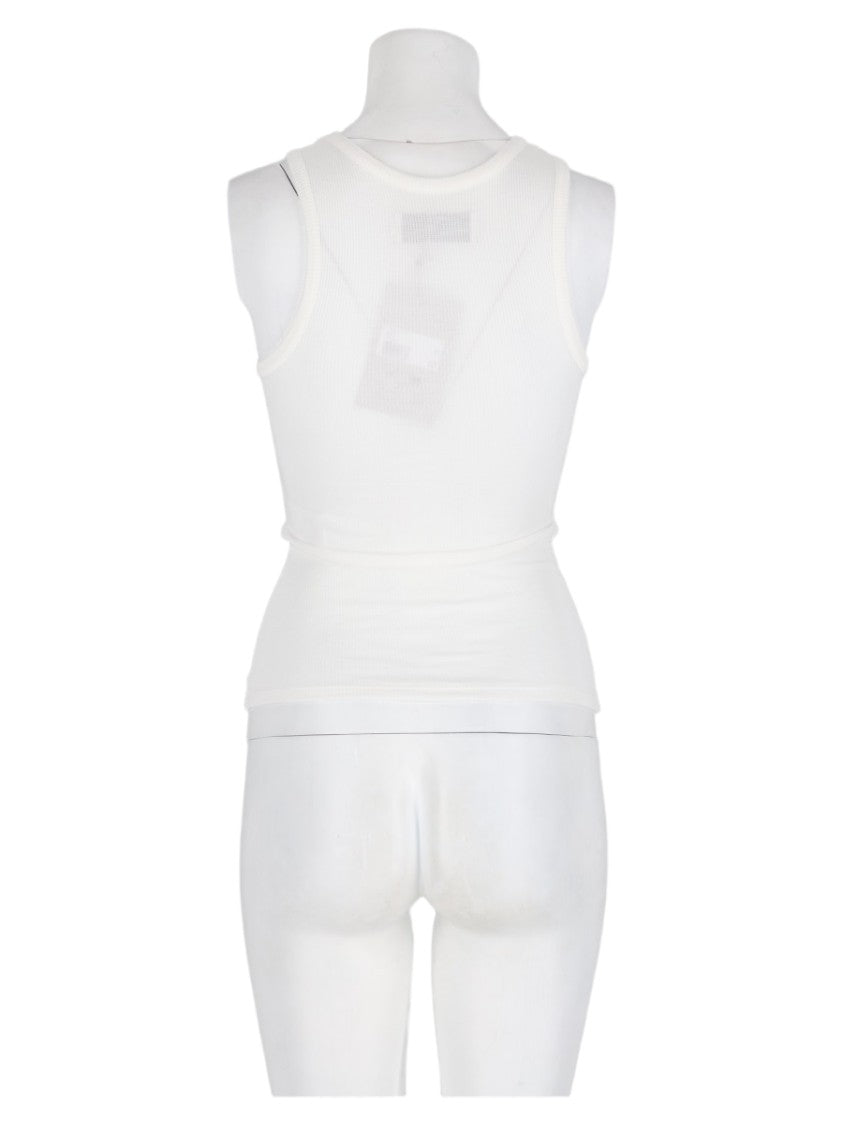 Vivienne Westwood White Sleeveless Viscose-Blend Top