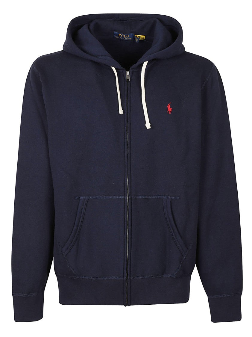 Polo Ralph Lauren Navy Cotton Blend Sweatshirt With Iconic Polo Bear