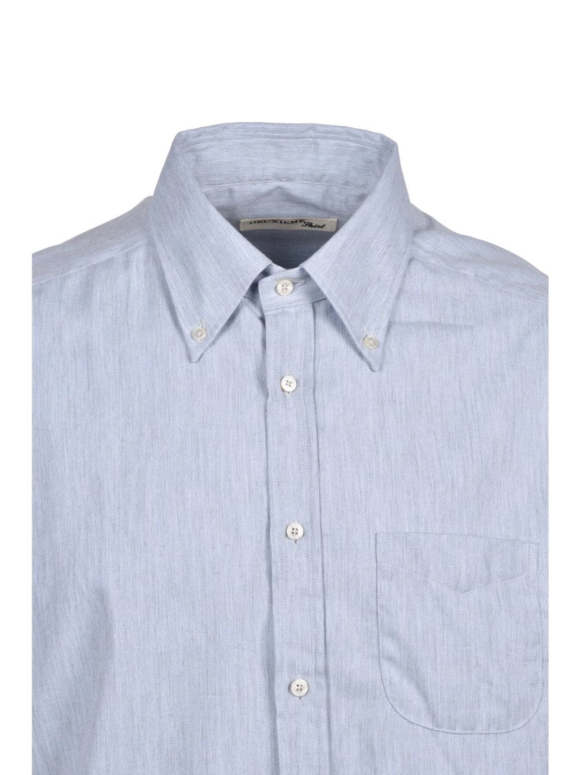 Deuxieme Light Blue Cotton Shirt