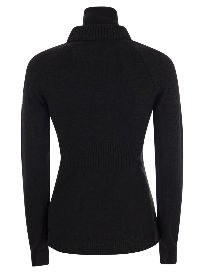 Moncler Grenoble Medium Weight Wool Turtleneck Jumper