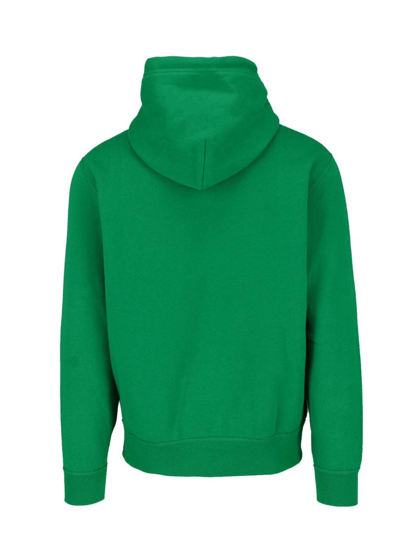 Polo Ralph Lauren Green Cotton Logo Hooded Sweatshirt