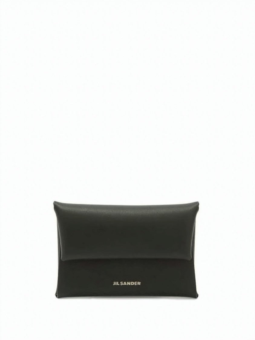 Jil Sander Rectangular Calf Leather Wallet With Flap Closure