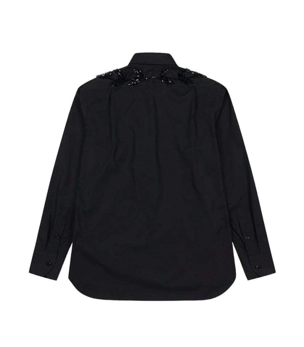 Burberry Classic Button-Down Shirt With Intricate Bead Embellishments