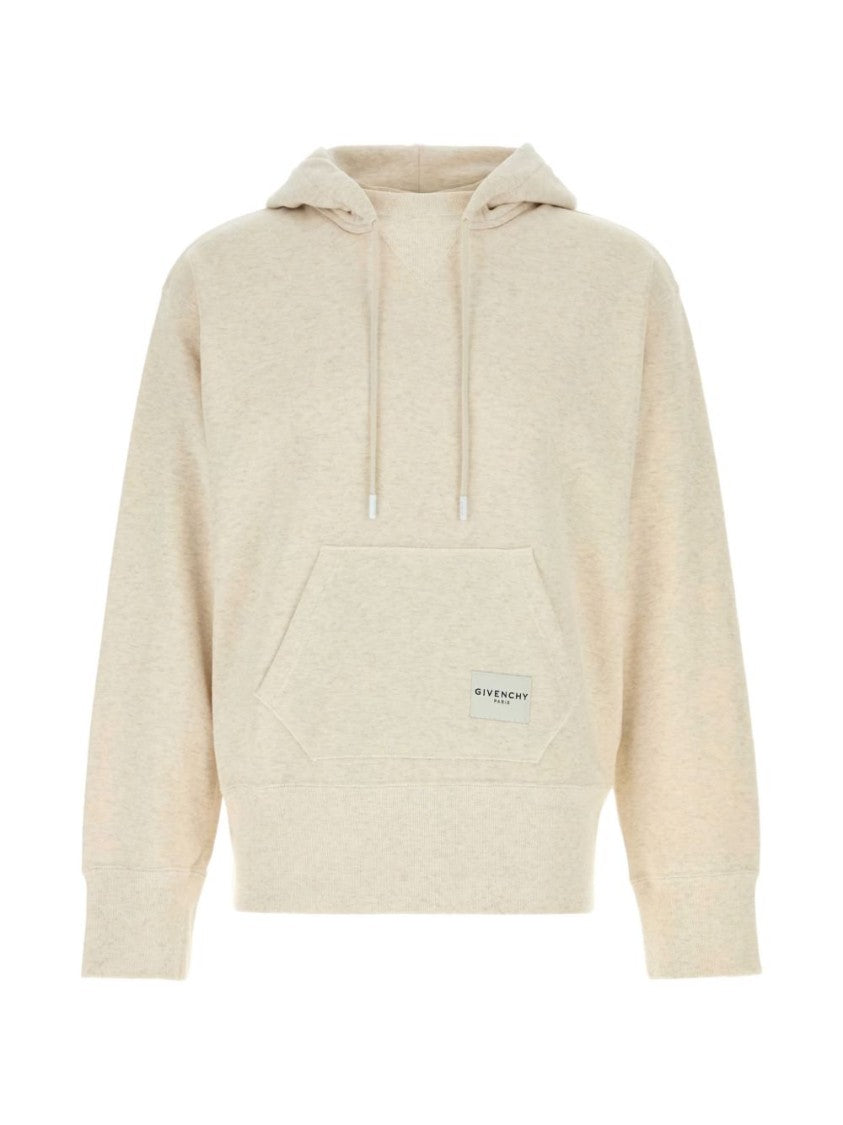 Givenchy Light Sand Hooded Ribbed Pouch Hoodie