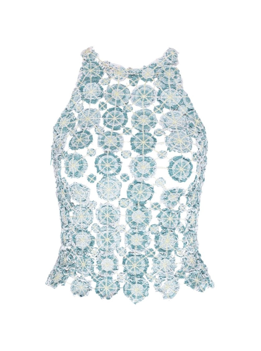 Roberta Einer Denim Angel Top Blue