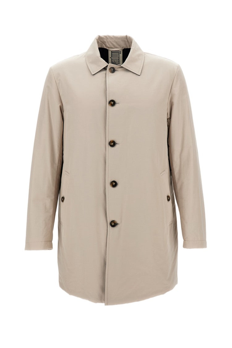 L'impermeabile Minimalist Cotton Compact Canvas Trench Coat