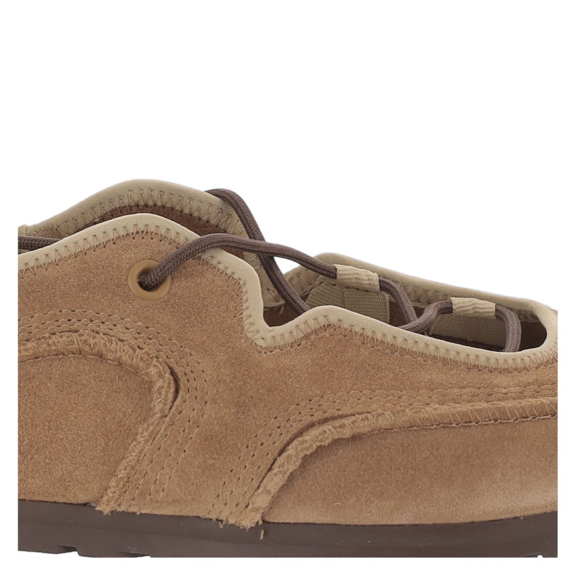 Ugg Light Brown Quill Scalloped Edge Suede Sneakers