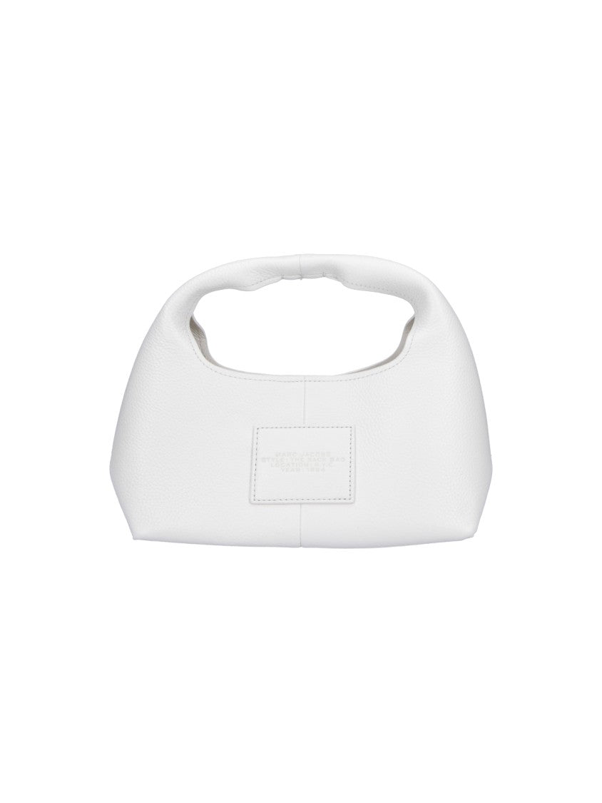 Marc Jacobs White The Sack Hammered Leather Handbag