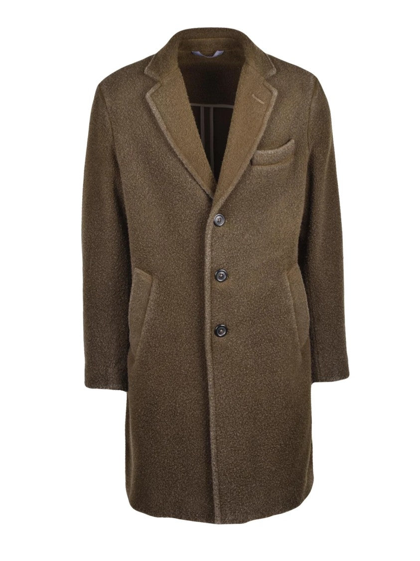 Circolo 1901 Military Green Mid-Length Virgin Wool-Blend Coat