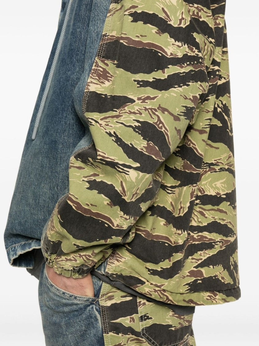 Diesel Camouflage Sleeve Denim Jacket
