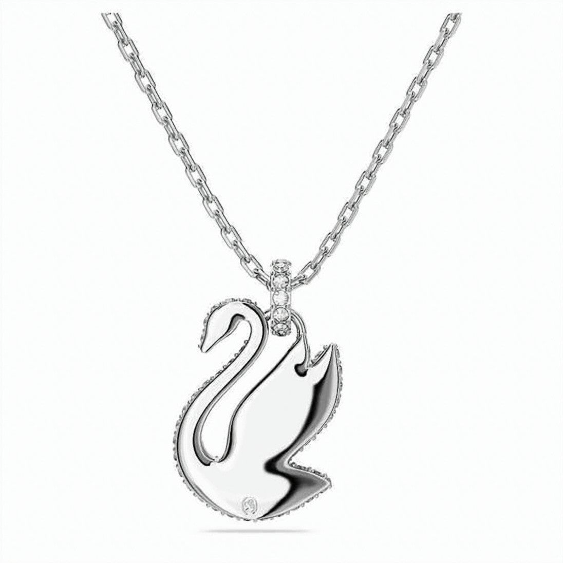 Swarovski Swan-Shaped Crystal Pendant Necklace