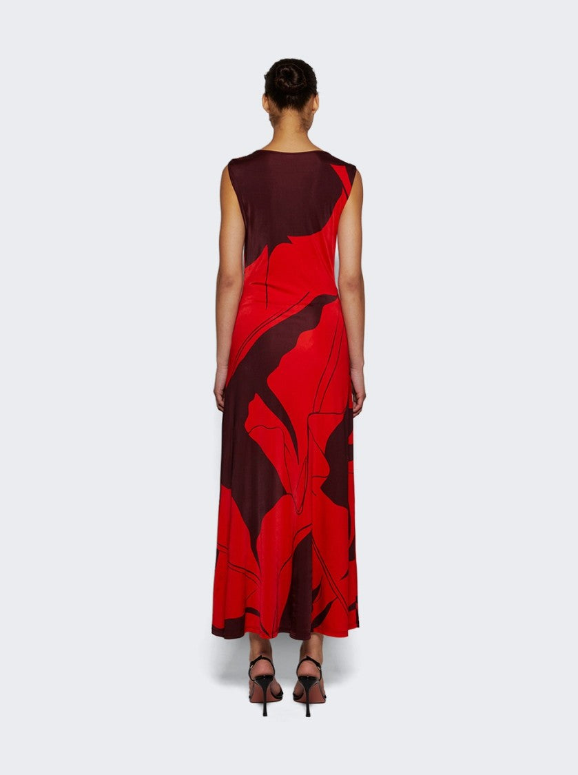 Johanna Ortiz Deep Heart Dress Red