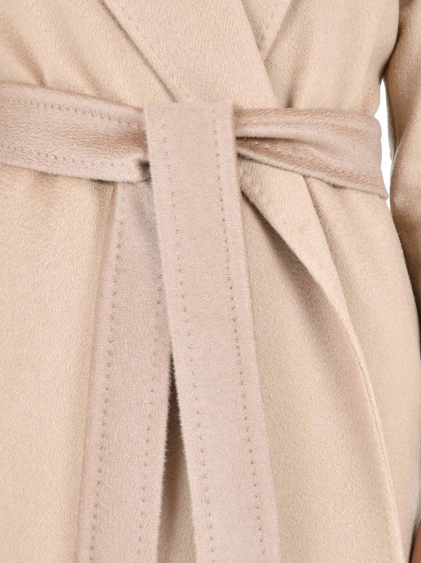 Max Mara Camel Wrap Coat With Matching Waist Belt