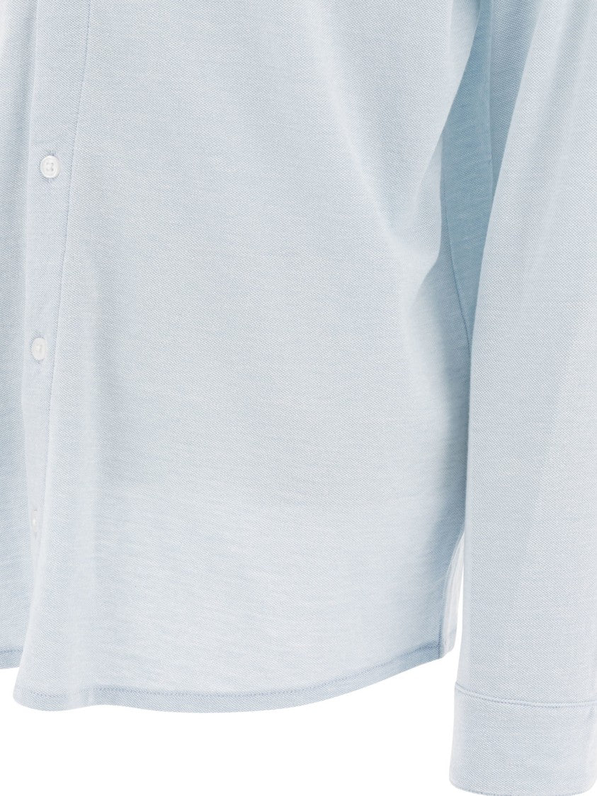 Vince Pique Shirt With Classic Collar