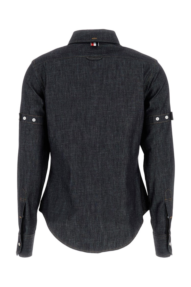 Thom Browne Classic Long Sleeve Denim Shirt