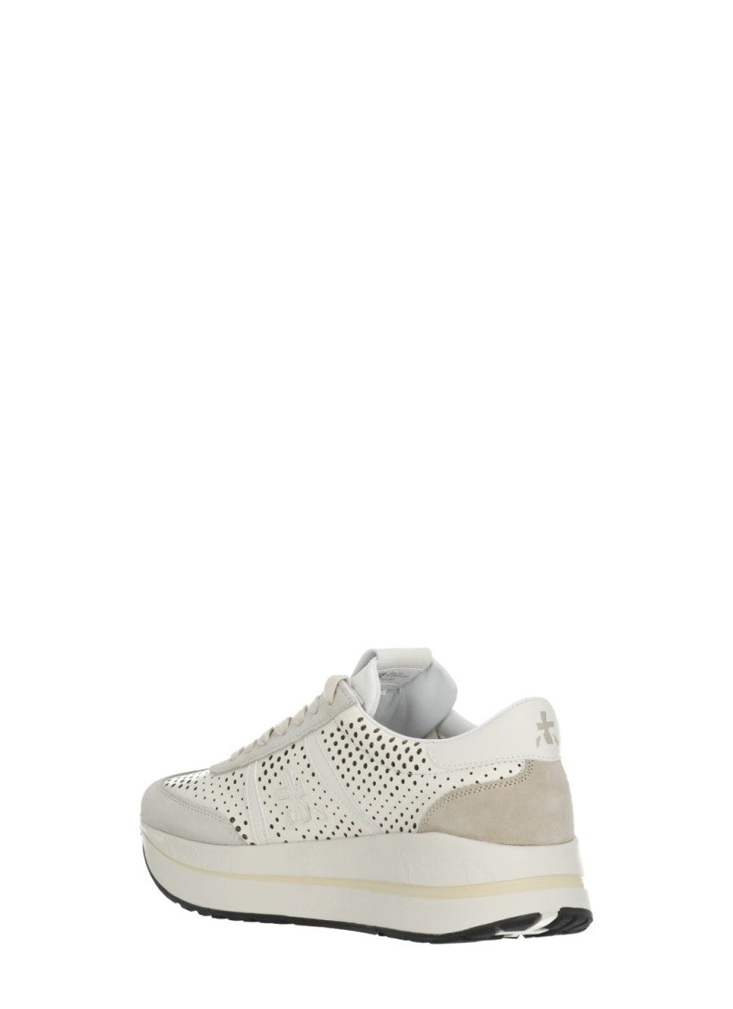 Premiata Ivory Bethcoin 8171 Perforated Sneakers