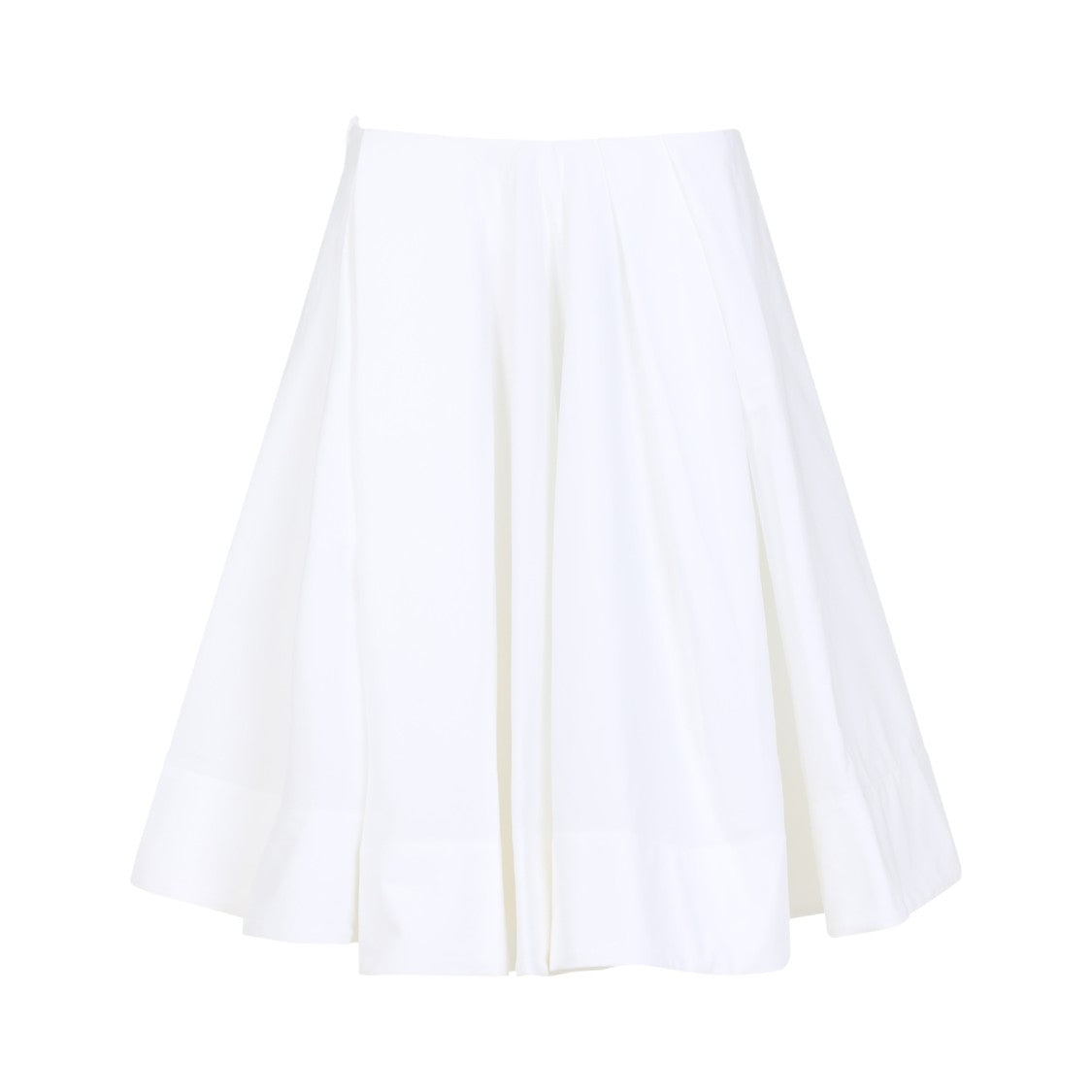 Jacquemus Pleated White Cotton Skirt