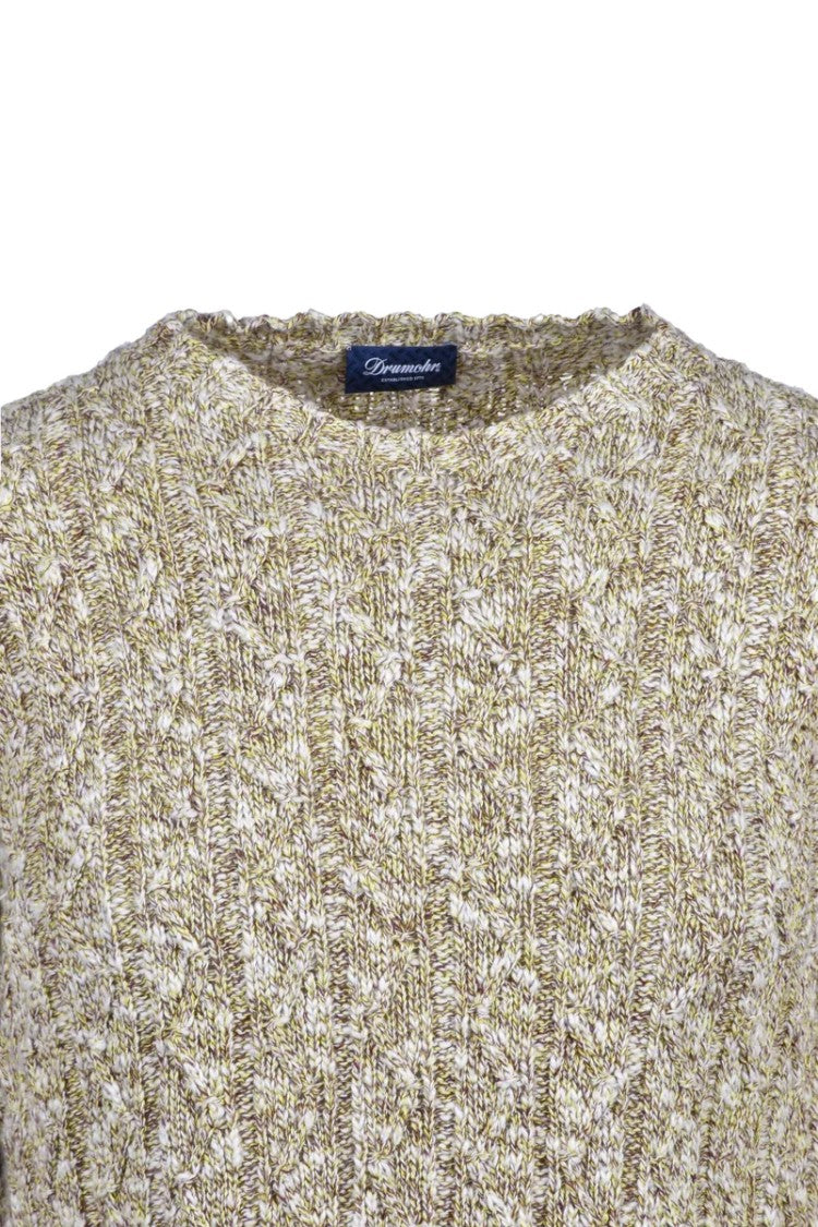 Drumohr Linen Cotton Knit - White/Green
