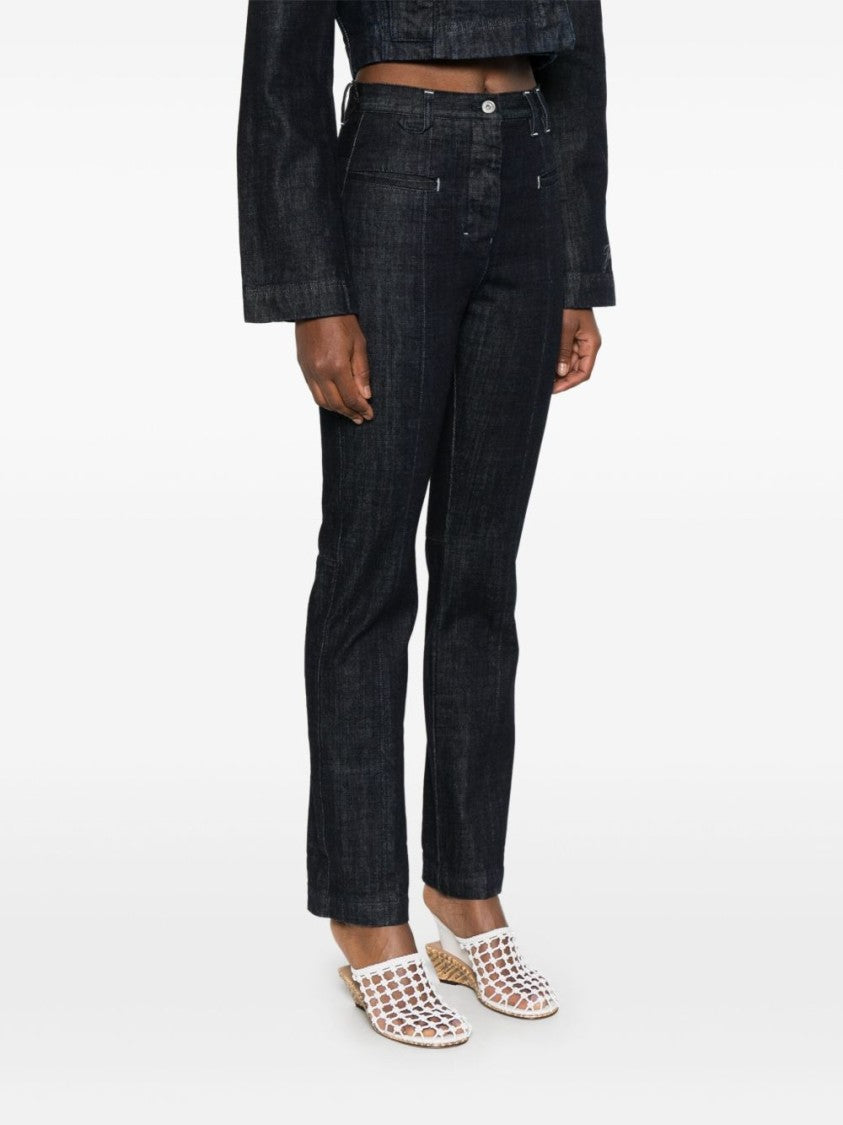 Jacquemus Tailored High-Waist Blue Jeans