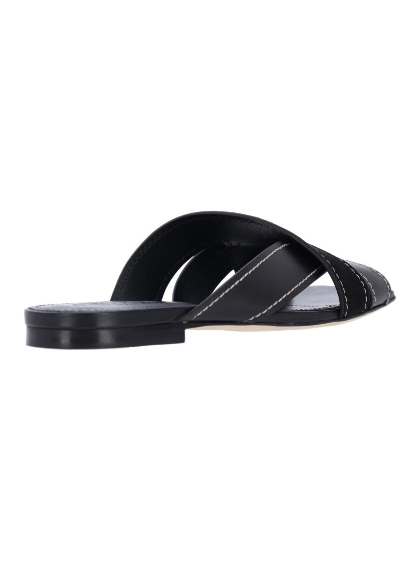 Tod's Leather Sandals – Black