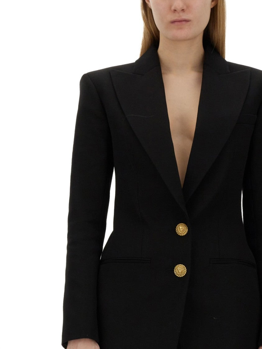 Balmain Tailored Black Wool Single-Breasted Jacket