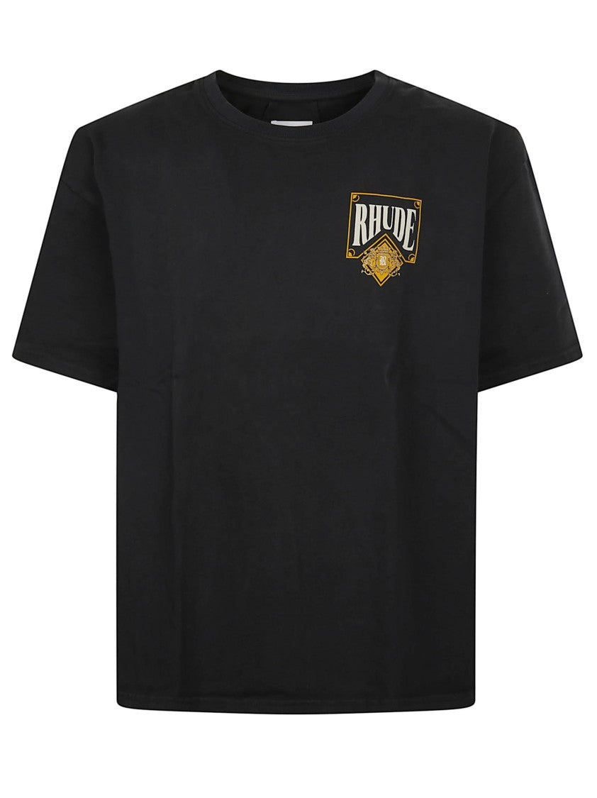 Rhude Black Playing Card Cotton T-Shirt