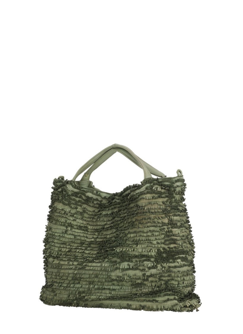 Majo Textured Green Majo Leather Fetovaia Bag