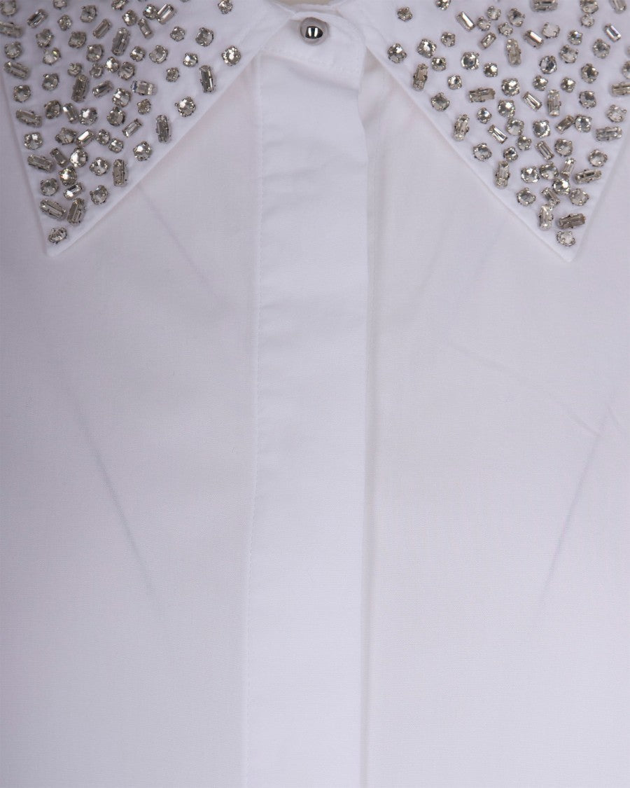 Max Mara Optical White Crystal Poplin Shirt