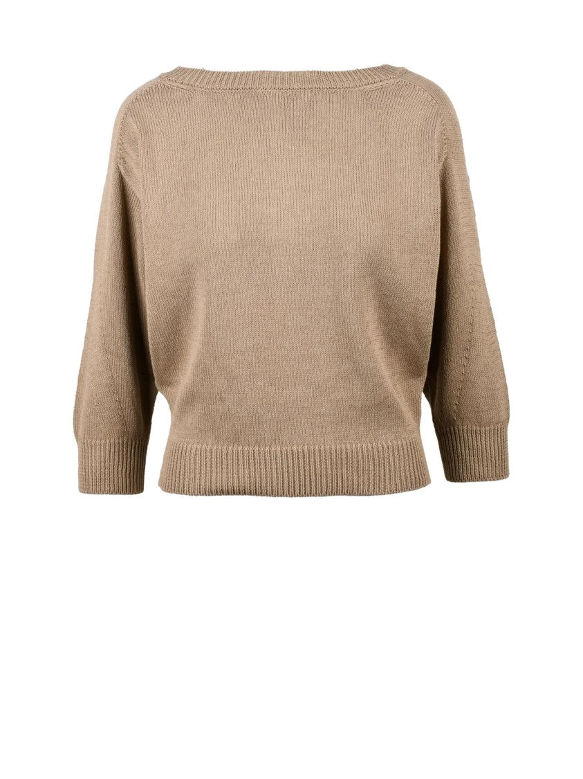 Alpha Studio Turquoise Cotton Boat Neck Raglan Sweater