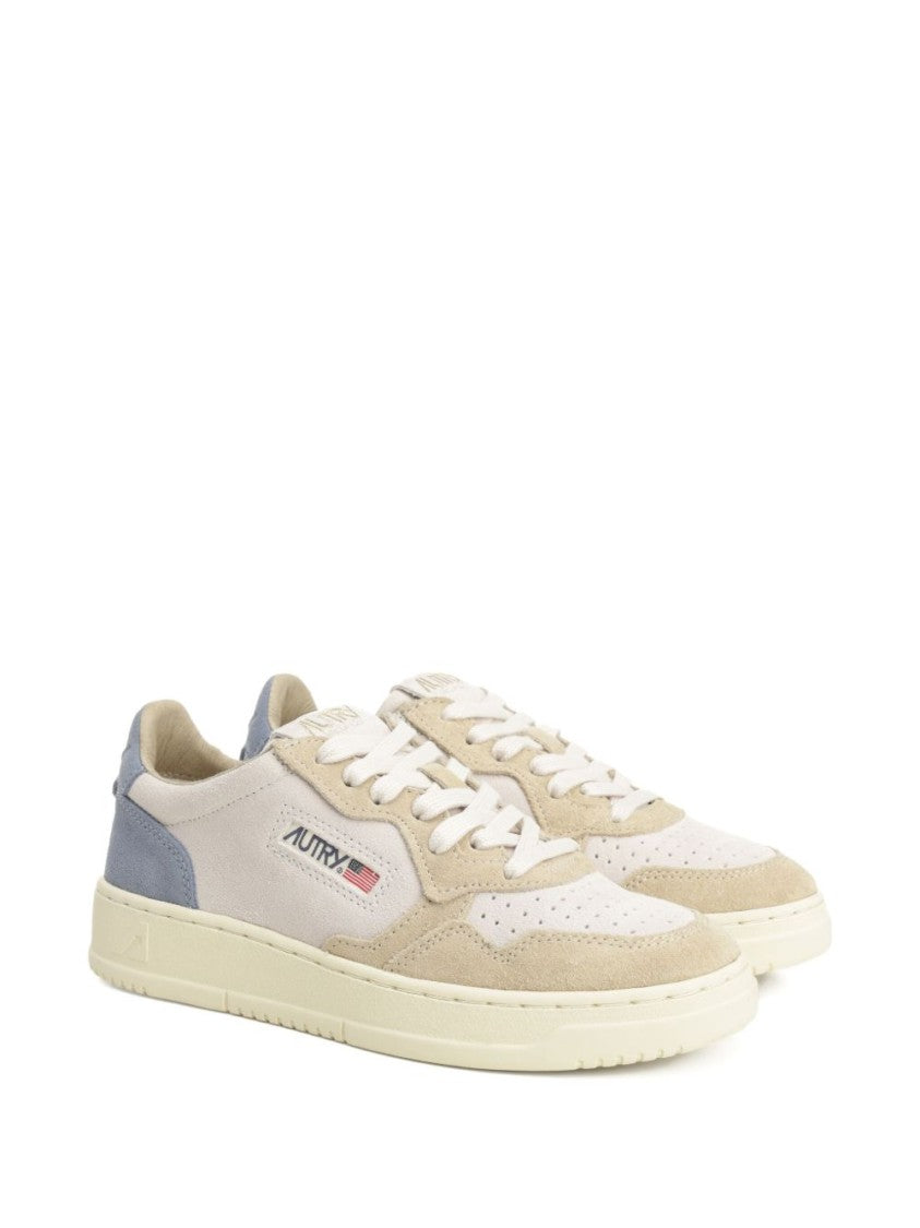 Autry Low-Top Sneakers With Blue Panel Accents