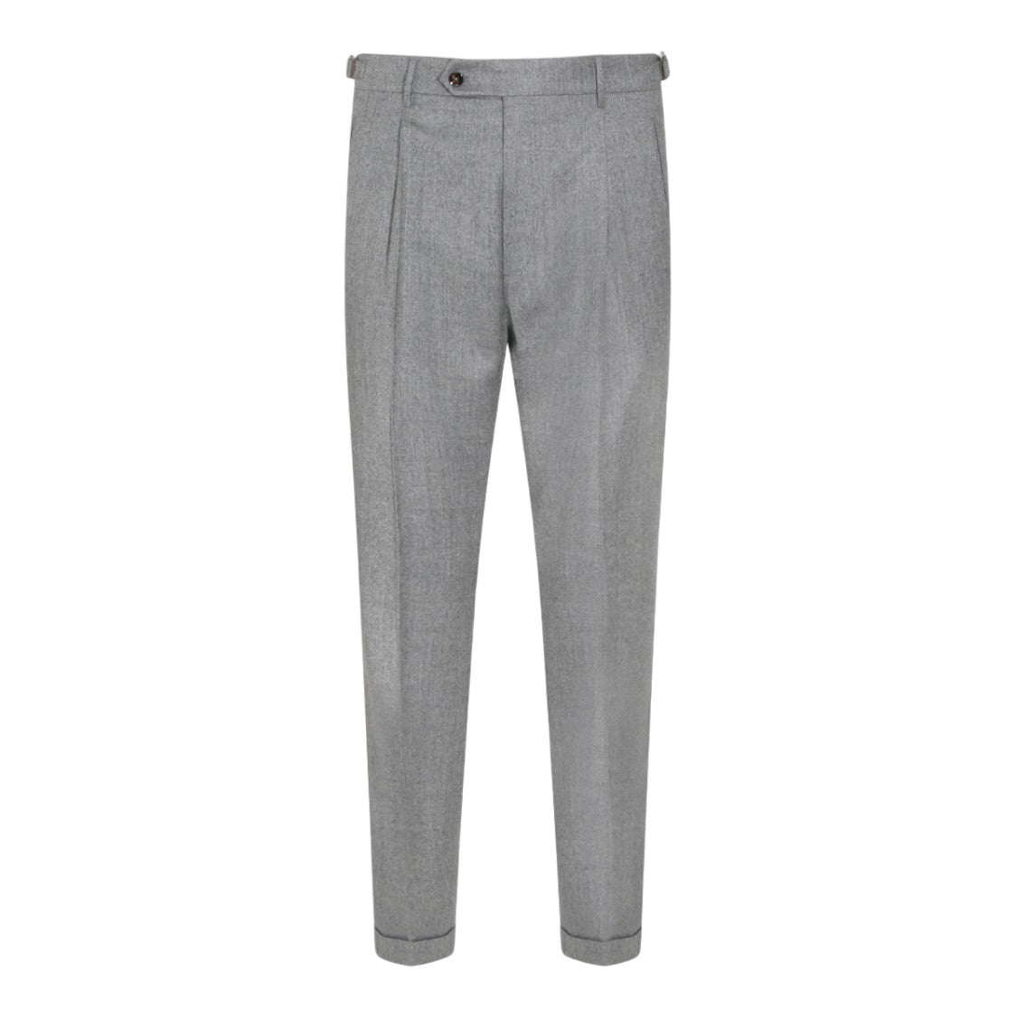 Berwich Tailored Light Grey Trousers With High Waist