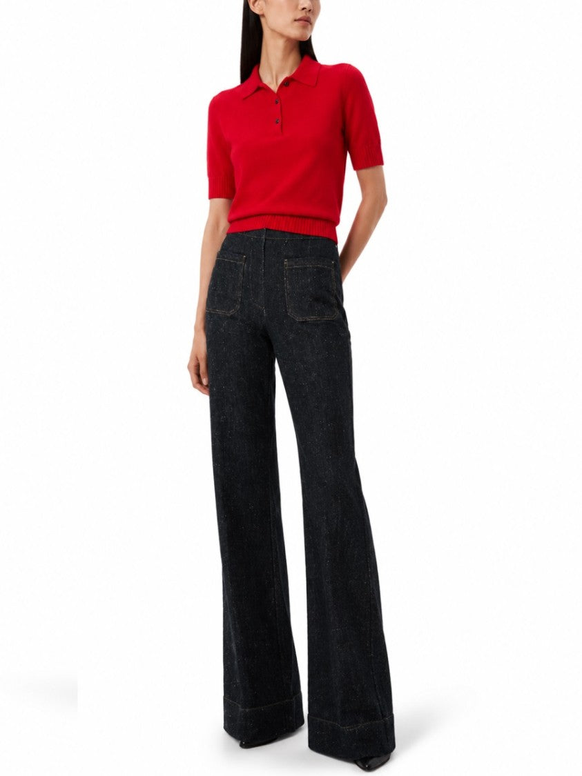 Victoria Beckham Alina Cotton Wide-Leg Jeans