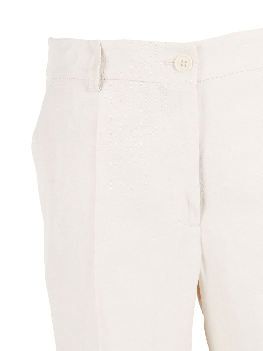 P.A.R.O.S.H. Straight Leg Smooth Sheen Straight-Leg Pants