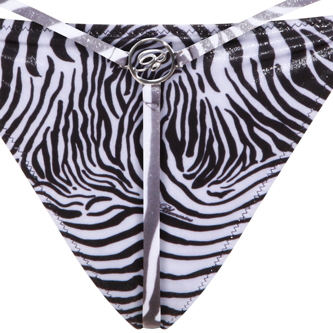Blumarine Animal Print Slip Bottom Bikini