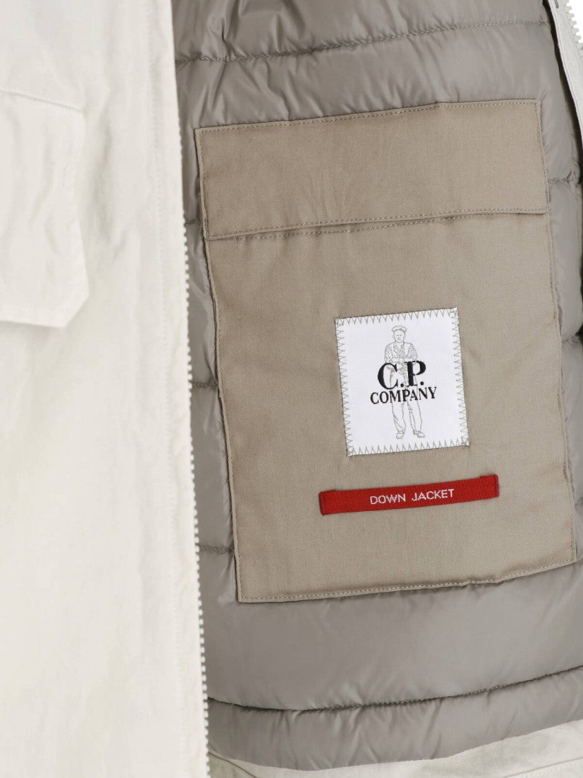 C.P. Company Hooded Jacket With Goggle Lens Detail And Zip Closure