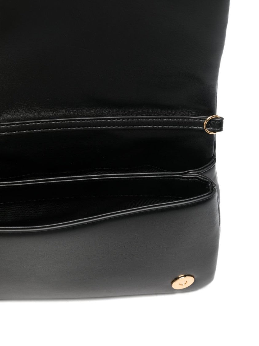 Love Moschino Quilted Black Shoulder Bag With Gold-Tone Accents