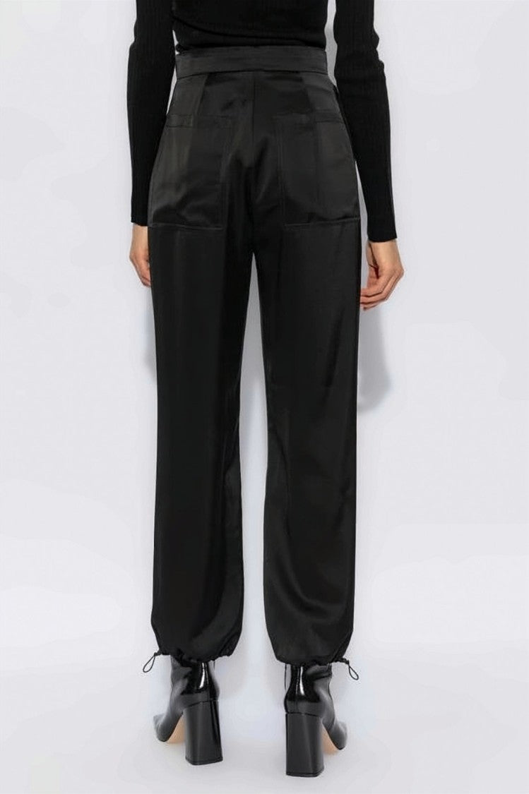 Max Mara Sleek Straight-Fit Pants With Elasticized Cuffs