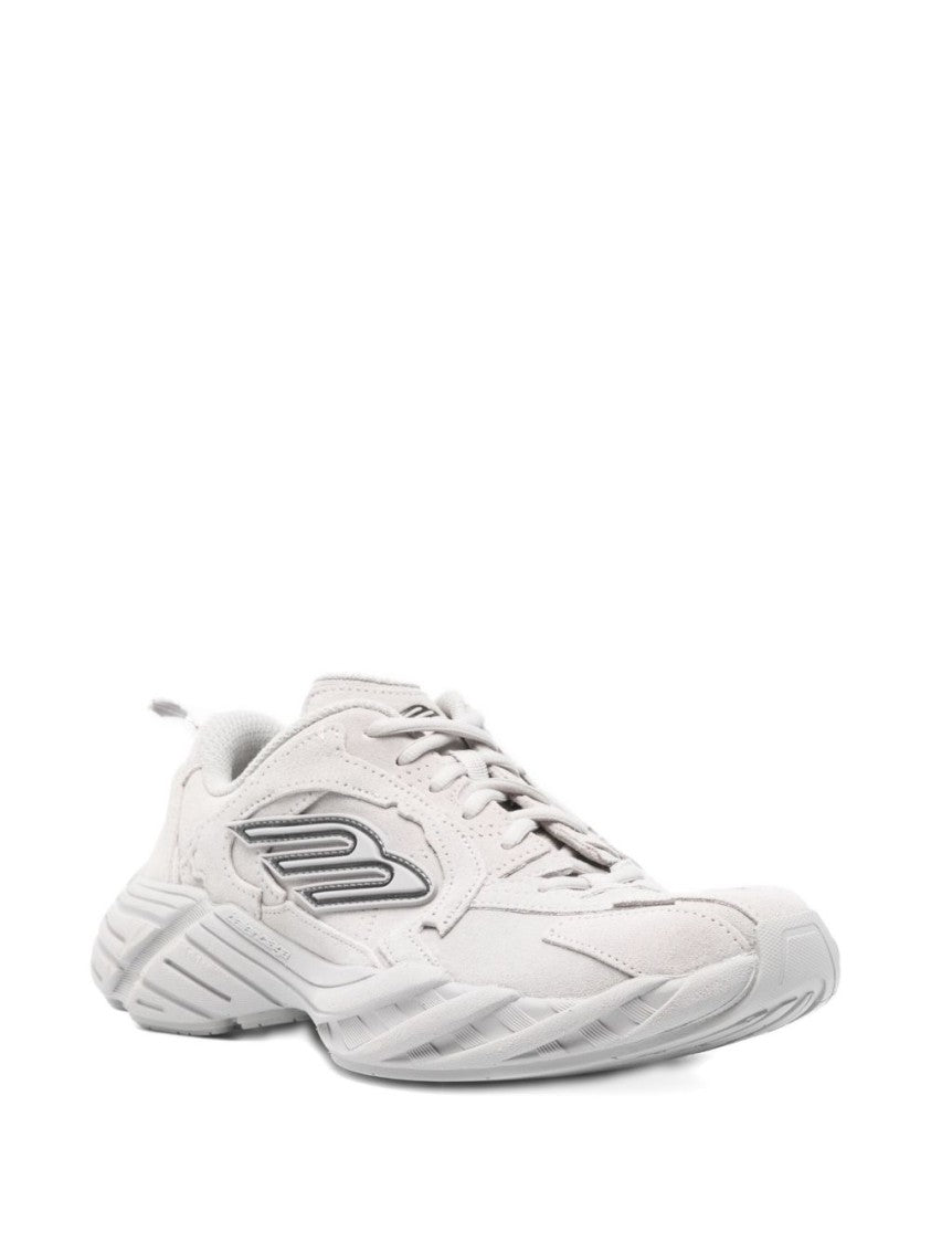 Balenciaga Light Grey Suede Calfskin Sneakers