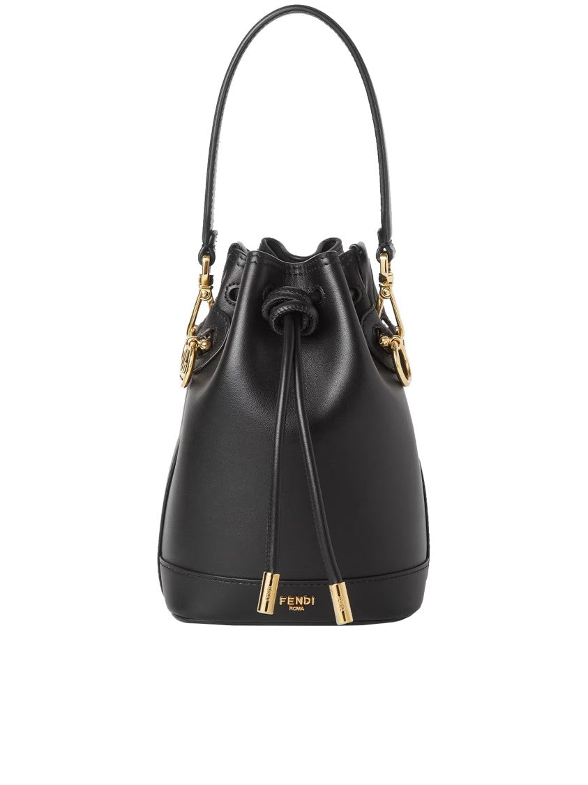 Fendi Mini Mon Tresor Black Leather Bucket Bag