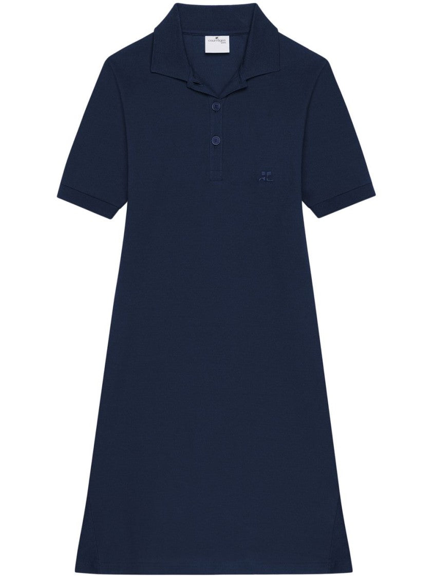 Courrèges Polo Design Blue Dress