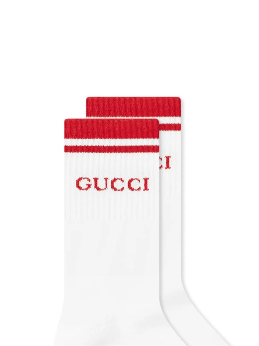 Gucci Embroidered Logo Socks