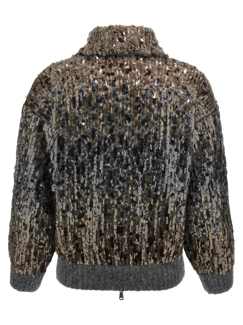 Brunello Cucinelli 'Dazzling Dégradé Embroidery' Cardigan