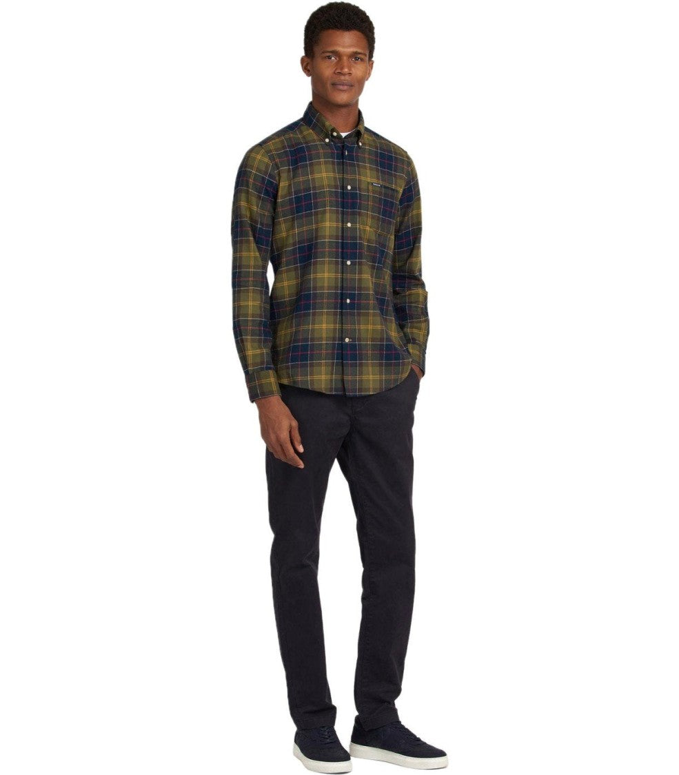 Barbour Fortrose Tartan Green Blue Shirt