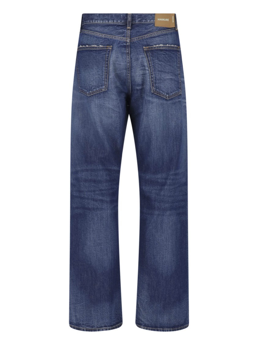 Haikure Straight-Leg Five-Pocket Denim Jeans
