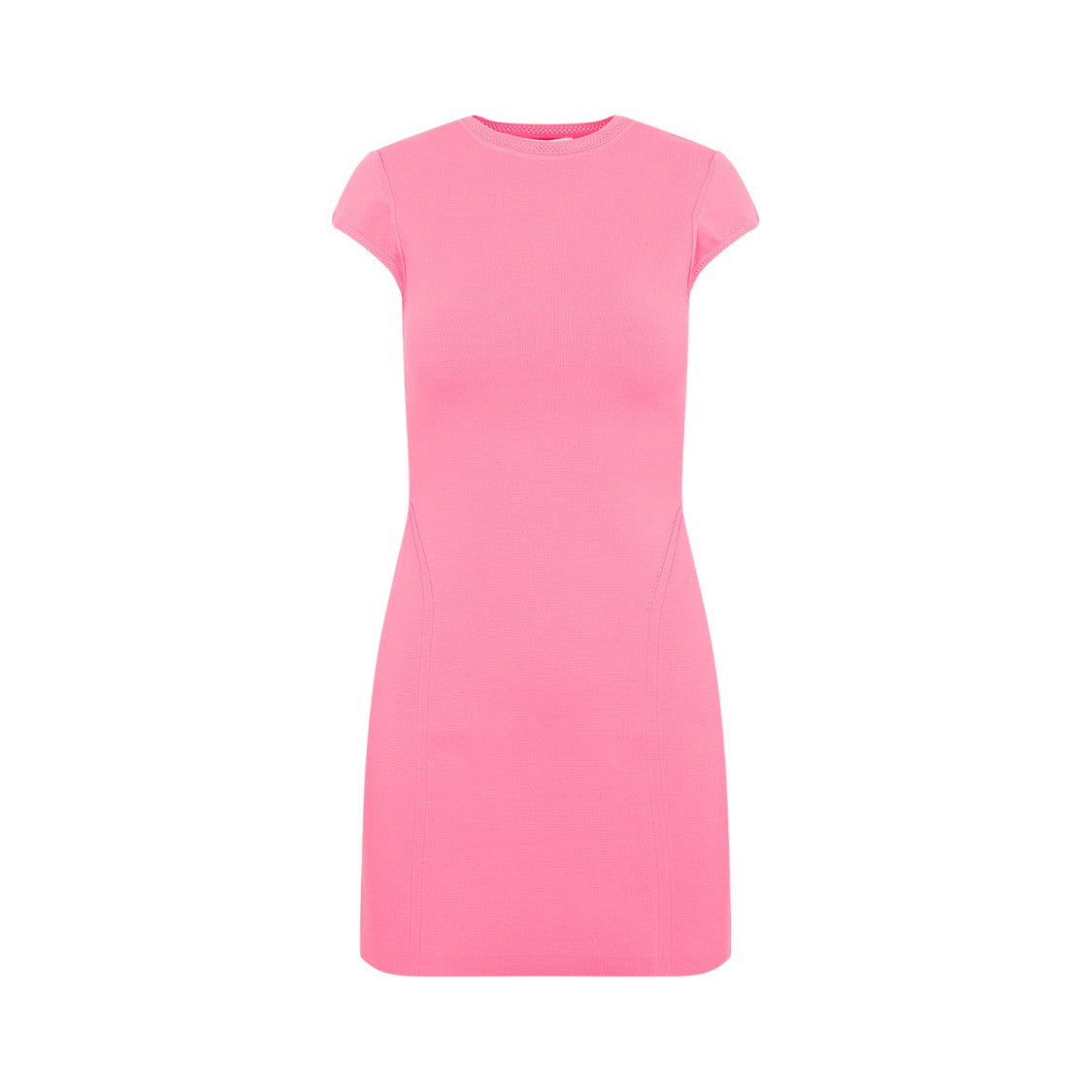 Victoria Beckham Pink Cap Sleeve Fitted Mini Dress