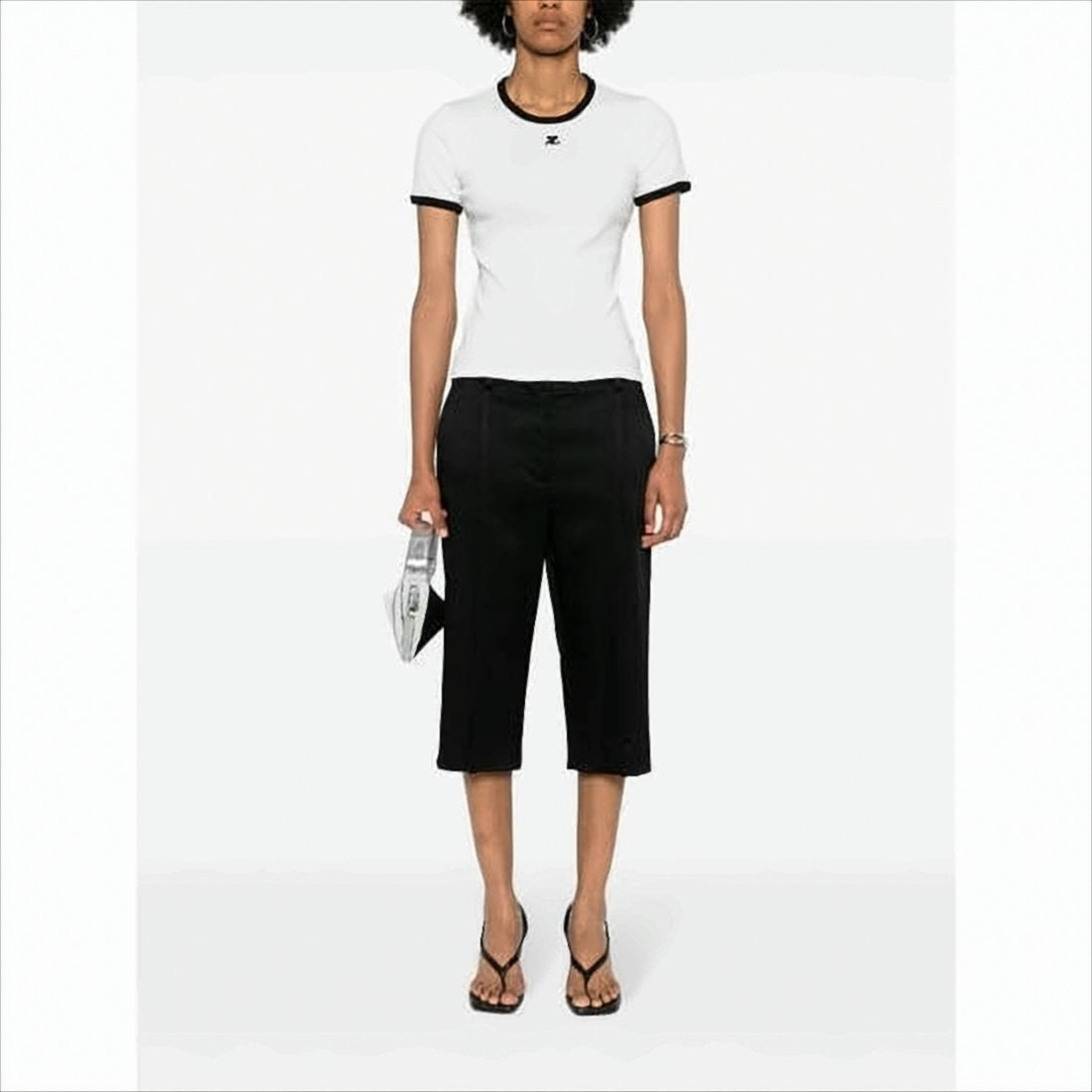 Courrèges Short-Sleeved T-Shirt With Contrasting Trim